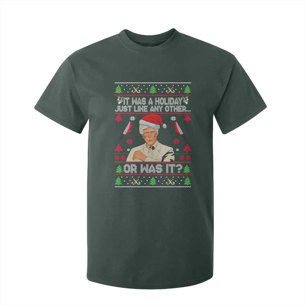 True Crime Ugly Christmas T Shirt For Kid Funny Holiday Xmas Party TS10 Dark Forest Green Print Your Wear