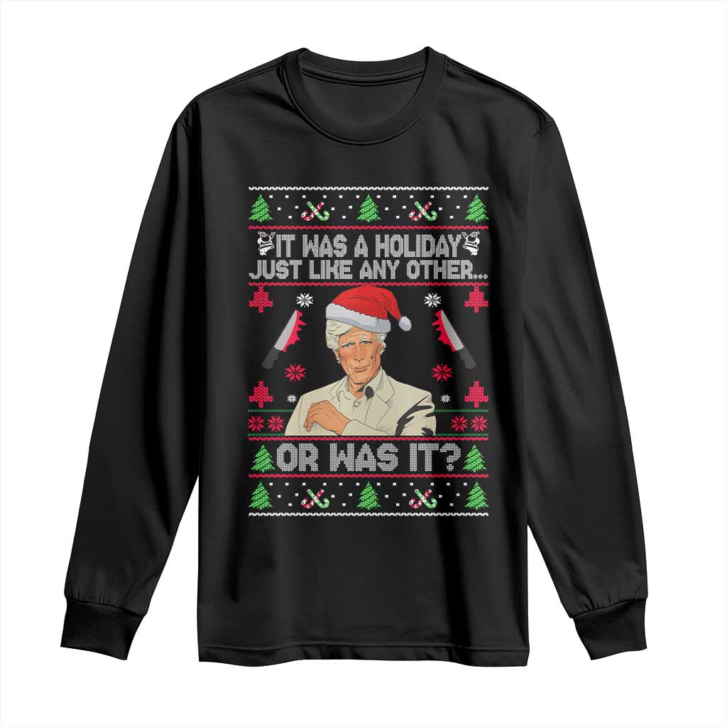 True Crime Ugly Christmas Long Sleeve Shirt Funny Holiday Xmas Party TS10 Black Print Your Wear