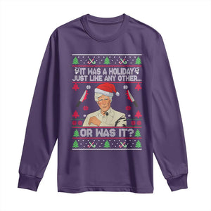True Crime Ugly Christmas Long Sleeve Shirt Funny Holiday Xmas Party TS10 Purple Print Your Wear