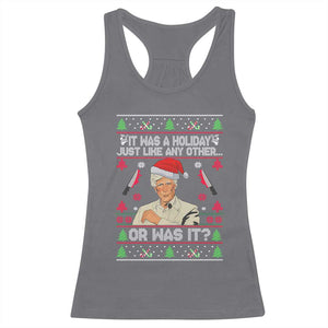 True Crime Ugly Christmas Racerback Tank Top Funny Holiday Xmas Party - Print Your Wear