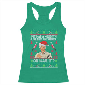 True Crime Ugly Christmas Racerback Tank Top Funny Holiday Xmas Party - Print Your Wear
