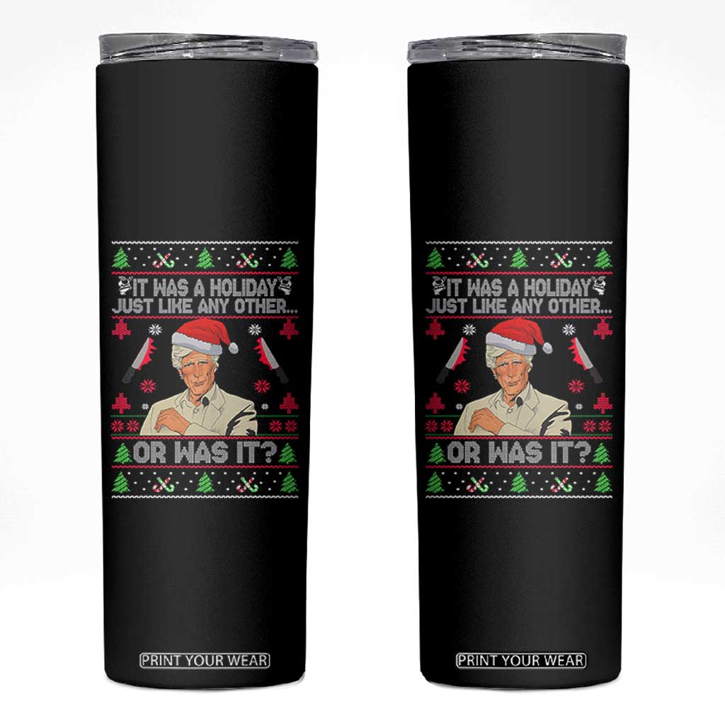 True Crime Ugly Christmas Skinny Tumbler Funny Holiday Xmas Party TS10 Black Print Your Wear