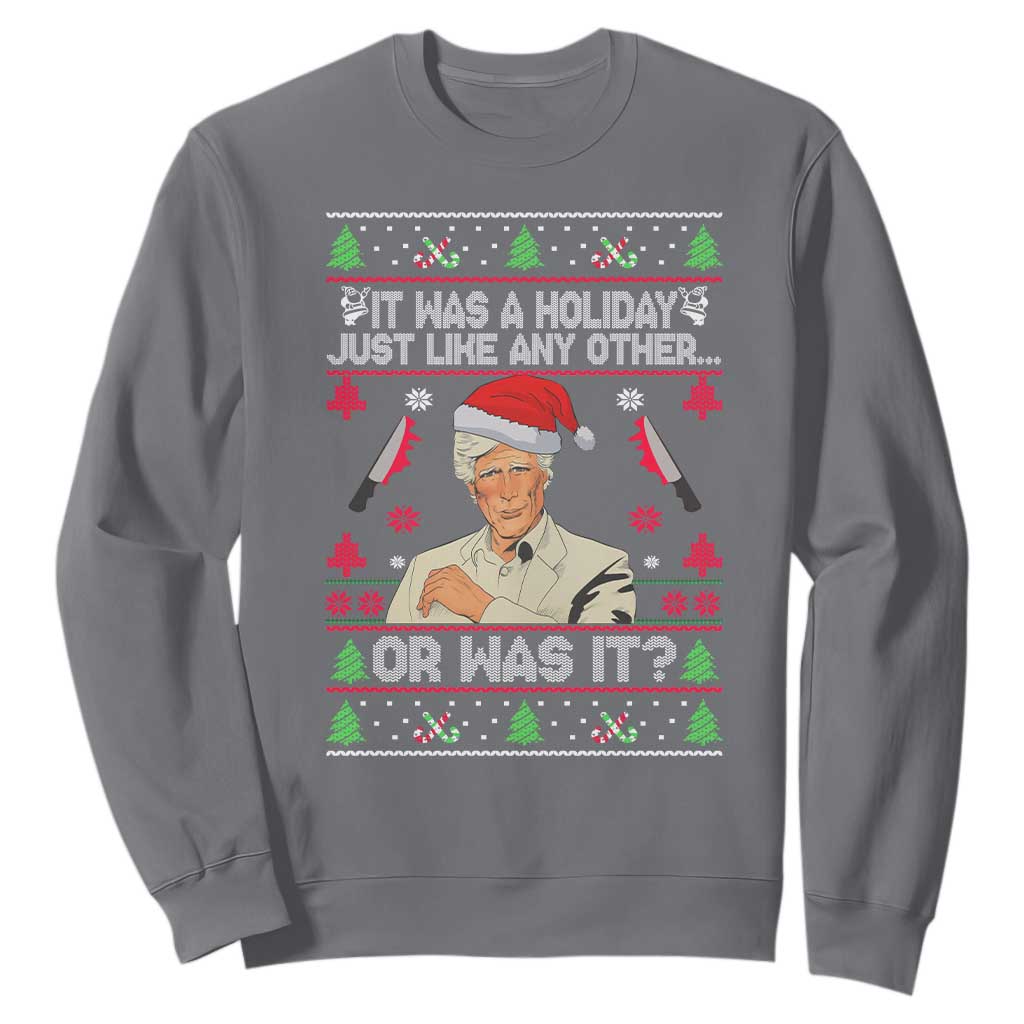 True Crime Ugly Christmas Sweatshirt Funny Holiday Xmas Party TS10 Charcoal Print Your Wear