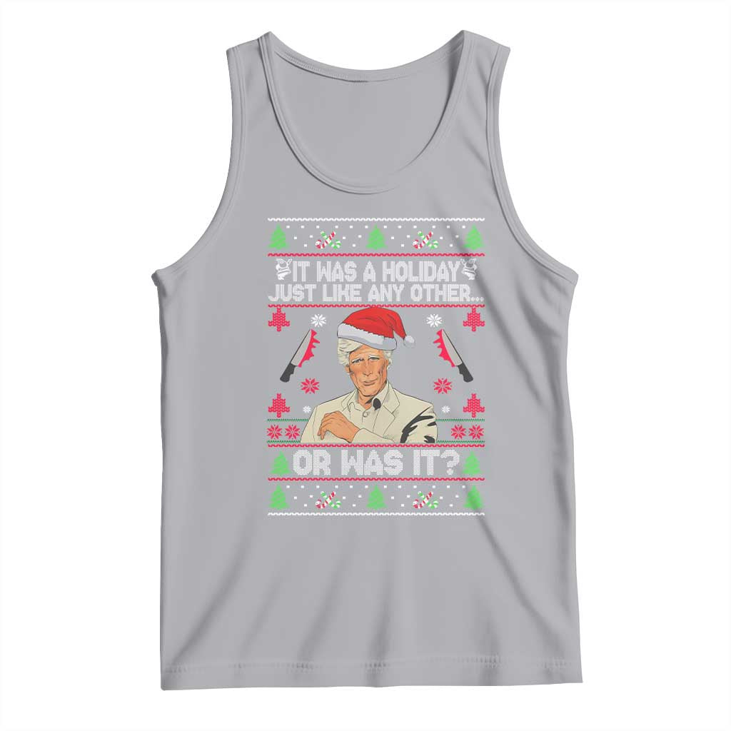 True Crime Ugly Christmas Tank Top Funny Holiday Xmas Party TS10 Athletic Heather Print Your Wear