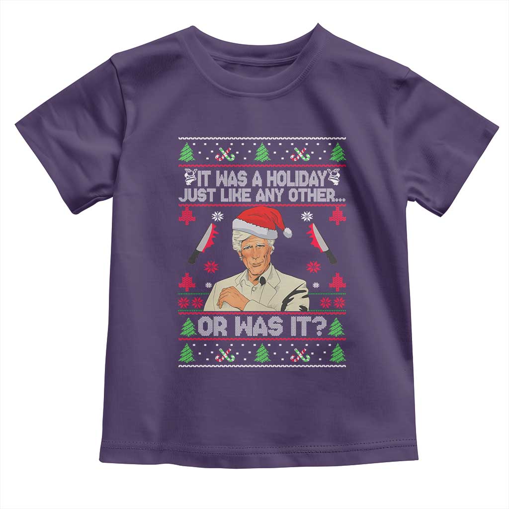 True Crime Ugly Christmas Toddler T Shirt Funny Holiday Xmas Party TS10 Purple Print Your Wear