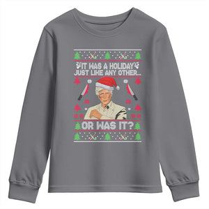 True Crime Ugly Christmas Youth Sweatshirt Funny Holiday Xmas Party TS10 Charcoal Print Your Wear