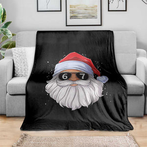 Six Seven 67 Christmas Meme Throw Blanket Funny Brainrot Santa Claus Gen Alpha Slang TS10 Print Your Wear