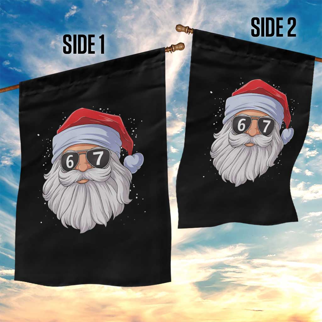 Six Seven 67 Christmas Meme Garden Flag Funny Brainrot Santa Claus Gen Alpha Slang TS10 Print Your Wear