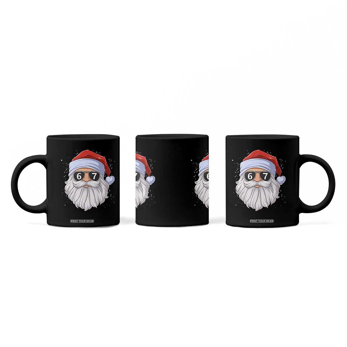 Six Seven 67 Christmas Meme Coffee Mug Funny Brainrot Santa Claus Gen Alpha Slang TS10 Print Your Wear