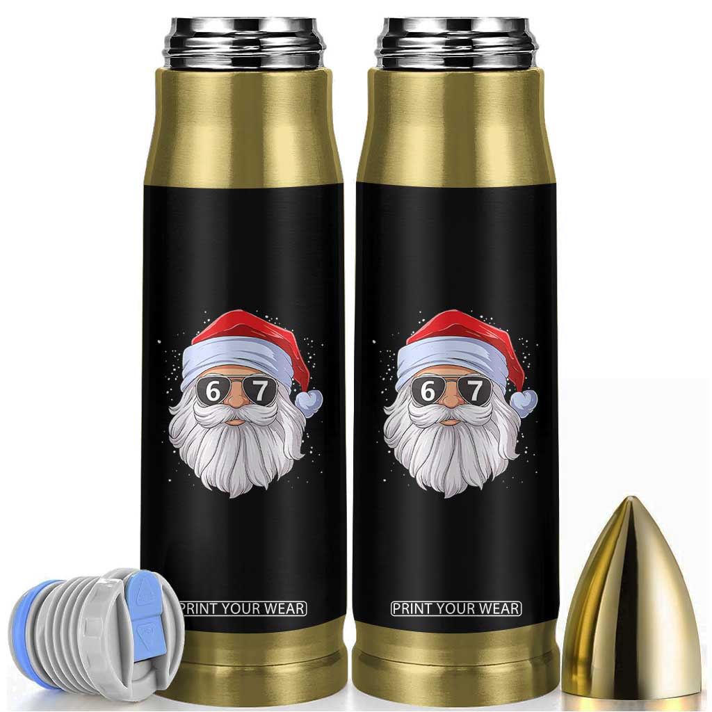 Six Seven 67 Christmas Meme Bullet Tumbler Funny Brainrot Santa Claus Gen Alpha Slang TS10 Black Print Your Wear