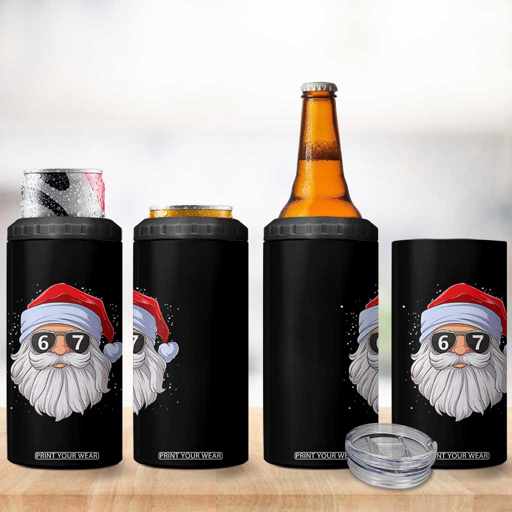 Six Seven 67 Christmas Meme 4 in 1 Can Cooler Tumbler Funny Brainrot Santa Claus Gen Alpha Slang TS10 Print Your Wear
