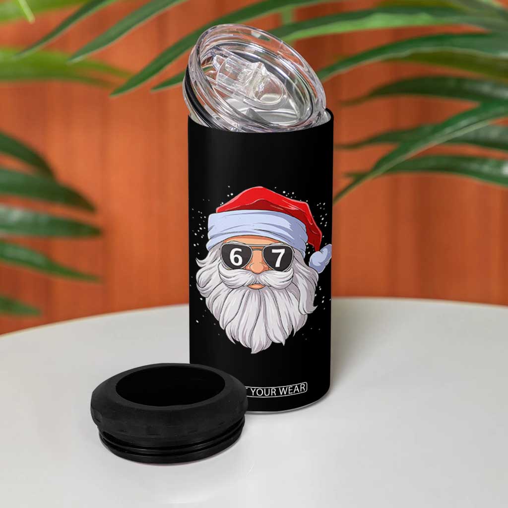 Six Seven 67 Christmas Meme 4 in 1 Can Cooler Tumbler Funny Brainrot Santa Claus Gen Alpha Slang TS10 Print Your Wear