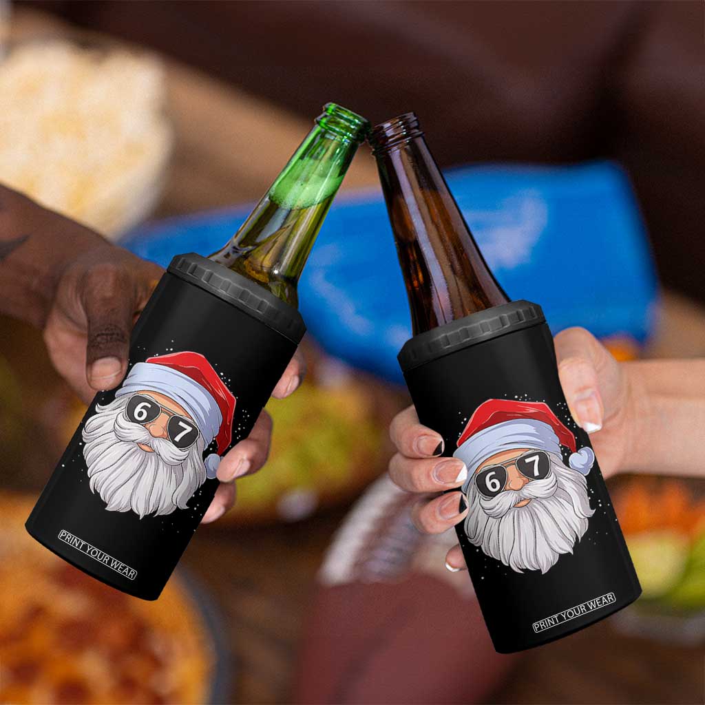 Six Seven 67 Christmas Meme 4 in 1 Can Cooler Tumbler Funny Brainrot Santa Claus Gen Alpha Slang TS10 Print Your Wear