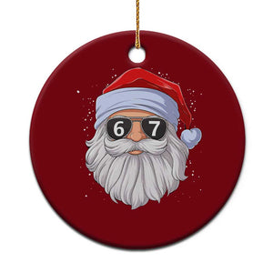 Six Seven 67 Christmas Meme Ceramic Ornament Funny Brainrot Santa Claus Gen Alpha Slang TS10 1pc Red Print Your Wear