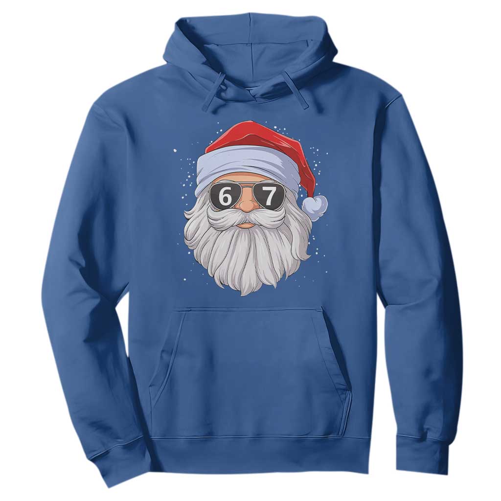 Six Seven 67 Christmas Meme Hoodie Funny Brainrot Santa Claus Gen Alpha Slang TS10 Royal Blue Print Your Wear