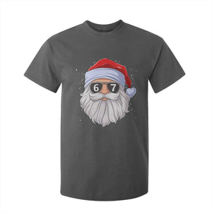 Six Seven 67 Christmas Meme T Shirt For Kid Funny Brainrot Santa Claus Gen Alpha Slang TS10 Dark Heather Print Your Wear