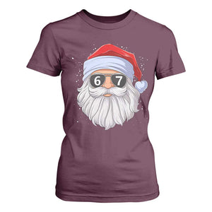 Six Seven 67 Christmas Meme T Shirt For Women Funny Brainrot Santa Claus Gen Alpha Slang TS10 Maroon Print Your Wear