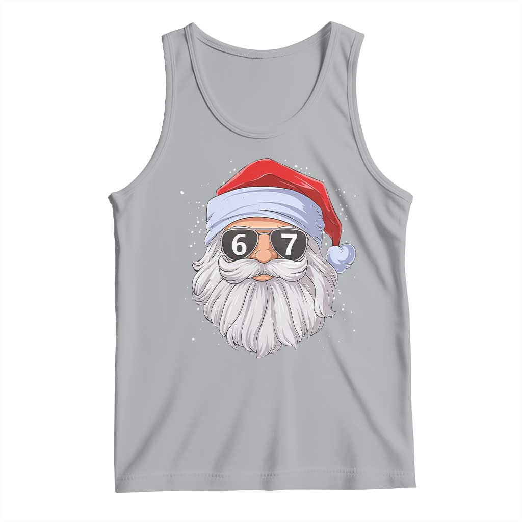 Six Seven 67 Christmas Meme Tank Top Funny Brainrot Santa Claus Gen Alpha Slang TS10 Athletic Heather Print Your Wear