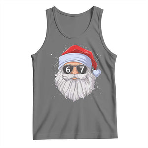 Six Seven 67 Christmas Meme Tank Top Funny Brainrot Santa Claus Gen Alpha Slang TS10 Black Heather Print Your Wear