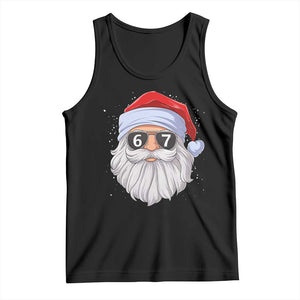 Six Seven 67 Christmas Meme Tank Top Funny Brainrot Santa Claus Gen Alpha Slang TS10 Black Print Your Wear