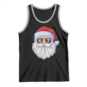 Six Seven 67 Christmas Meme Tank Top Funny Brainrot Santa Claus Gen Alpha Slang TS10 Black Athletic Heather Print Your Wear