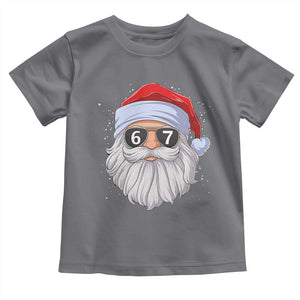 Six Seven 67 Christmas Meme Toddler T Shirt Funny Brainrot Santa Claus Gen Alpha Slang TS10 Charcoal Print Your Wear