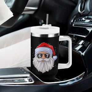 Six Seven 67 Christmas Meme Tumbler With Handle Funny Brainrot Santa Claus Gen Alpha Slang TS10 Print Your Wear