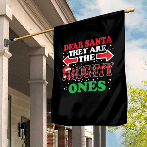 Dear Santa They Naughty Ones Garden Flag Christmas Red Plaid Pajamas PJ Xmas Gifts TS10 Print Your Wear