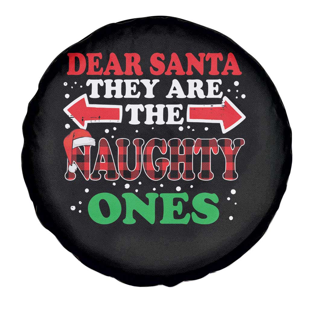 Dear Santa They Naughty Ones Spare Tire Cover Christmas Red Plaid Pajamas PJ Xmas Gifts TS10 Print Your Wear
