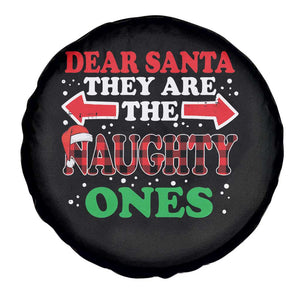 Dear Santa They Naughty Ones Spare Tire Cover Christmas Red Plaid Pajamas PJ Xmas Gifts TS10 Print Your Wear