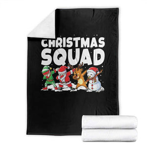 Christmas Squad Throw Blanket Santa Dabbing Elf Family Matching Pajamas TS10 Black Print Your Wear