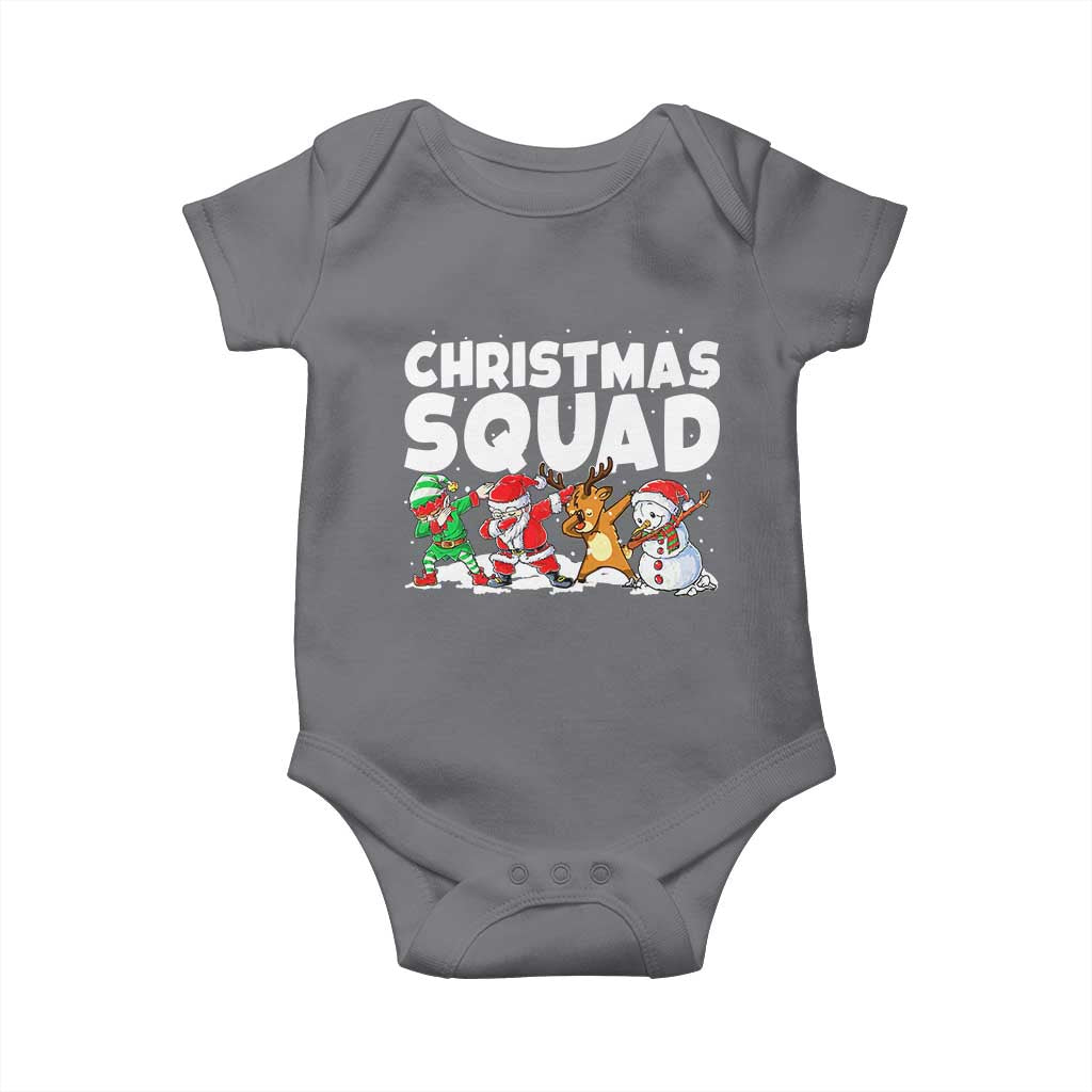 Christmas Squad Baby Onesie Santa Dabbing Elf Family Matching Pajamas TS10 Charcoal Print Your Wear