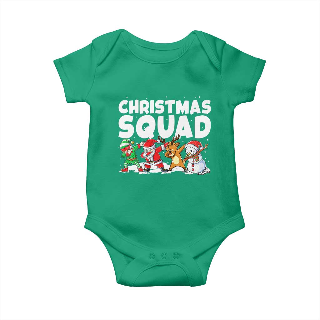 Christmas Squad Baby Onesie Santa Dabbing Elf Family Matching Pajamas TS10 Irish Green Print Your Wear