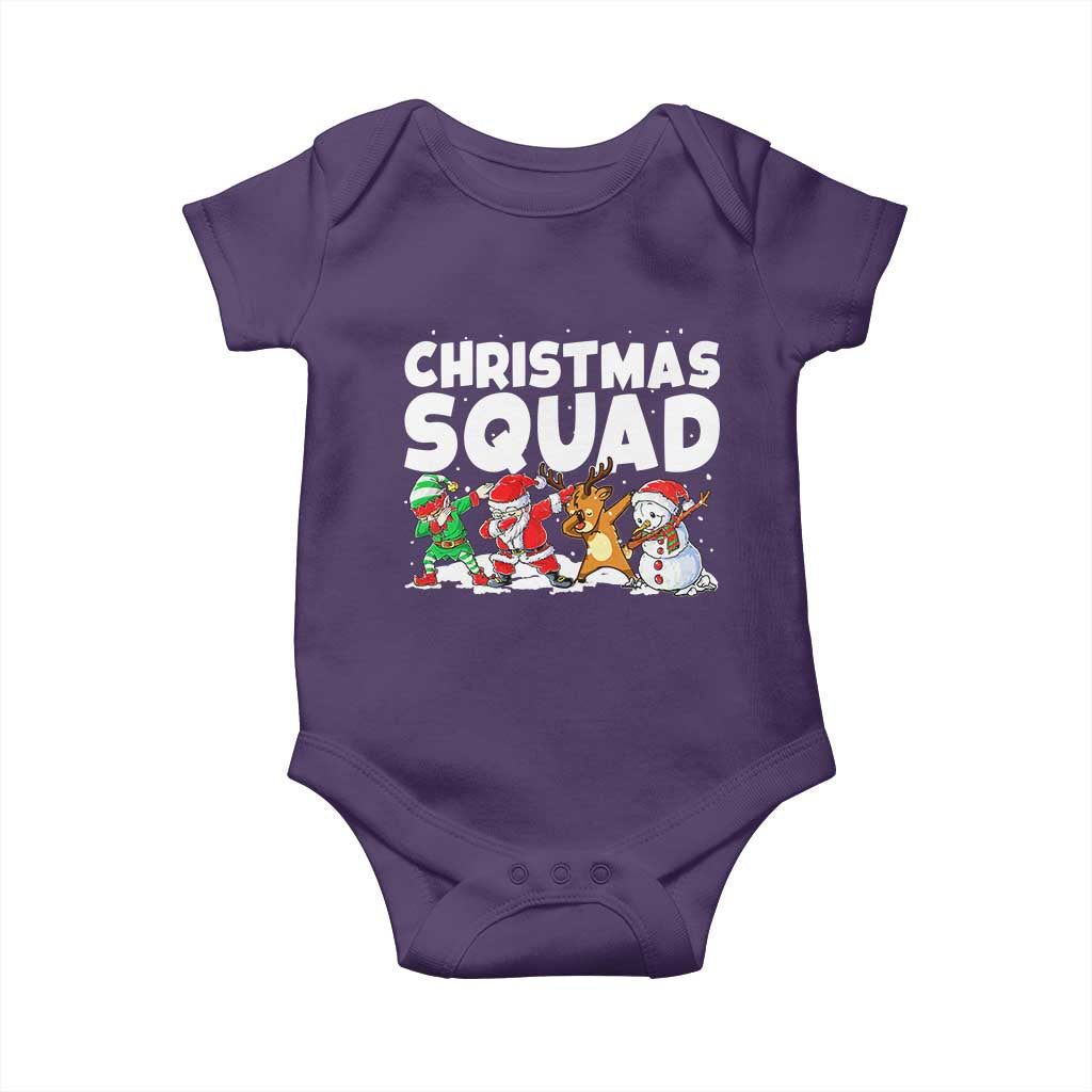 Christmas Squad Baby Onesie Santa Dabbing Elf Family Matching Pajamas TS10 Purple Print Your Wear