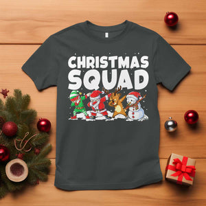 Christmas Squad T Shirt Santa Dabbing Elf Family Matching Pajamas TS10 Dark Heather Print Your Wear