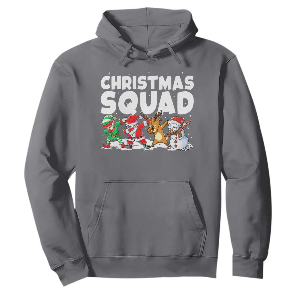 Christmas Squad Hoodie Santa Dabbing Elf Family Matching Pajamas TS10 Charcoal Print Your Wear