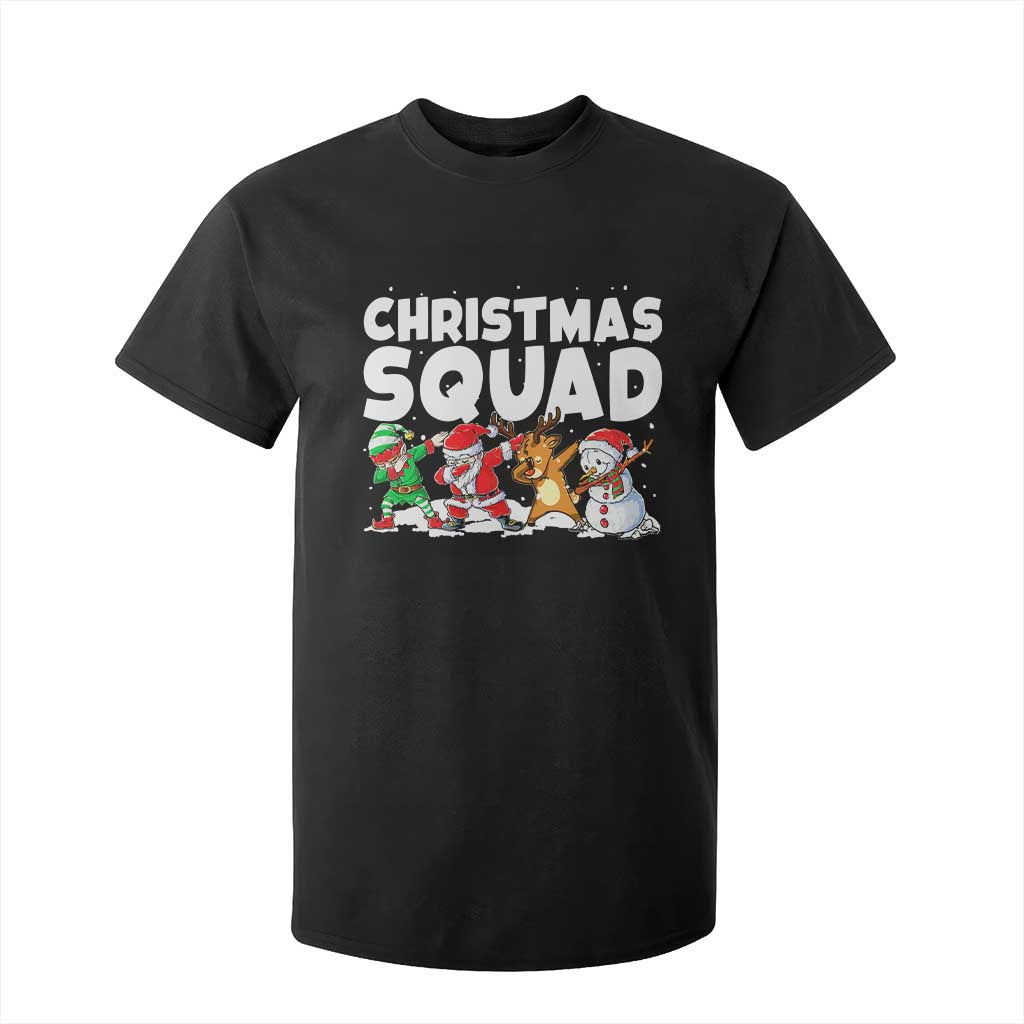 Christmas Squad T Shirt For Kid Santa Dabbing Elf Family Matching Pajamas TS10 Black Print Your Wear