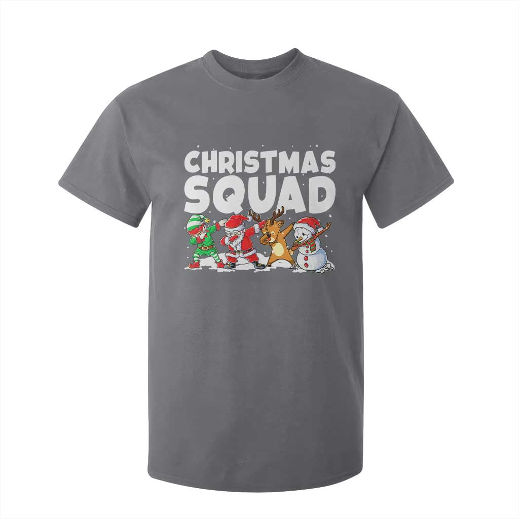 Christmas Squad T Shirt For Kid Santa Dabbing Elf Family Matching Pajamas TS10 Charcoal Print Your Wear