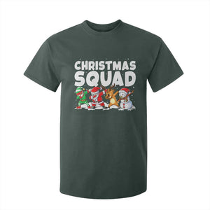 Christmas Squad T Shirt For Kid Santa Dabbing Elf Family Matching Pajamas TS10 Dark Forest Green Print Your Wear