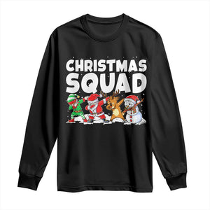 Christmas Squad Long Sleeve Shirt Santa Dabbing Elf Family Matching Pajamas TS10 Black Print Your Wear