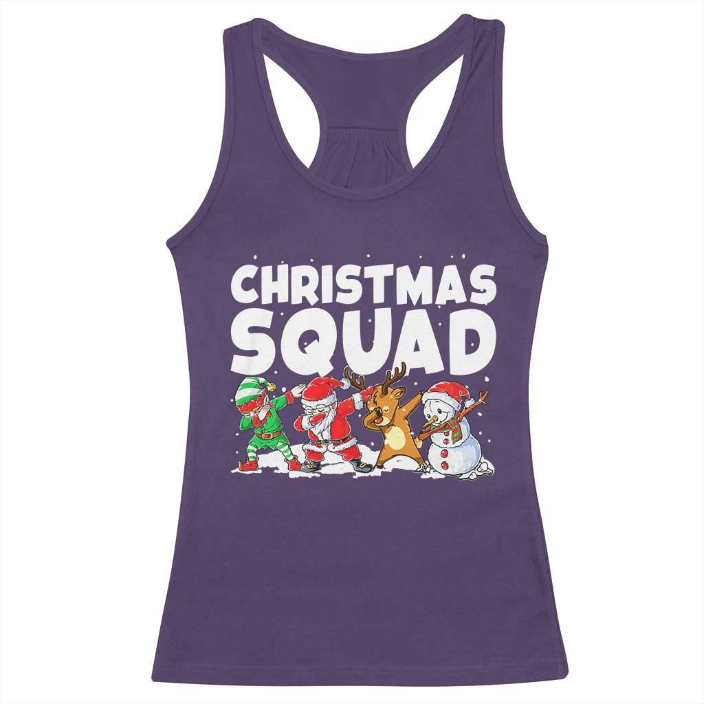 Christmas Squad Racerback Tank Top Santa Dabbing Elf Family Matching Pajamas TS10 Purple Print Your Wear