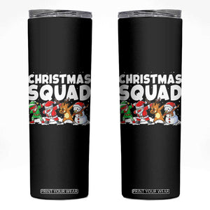 Christmas Squad Skinny Tumbler Santa Dabbing Elf Family Matching Pajamas TS10 Black Print Your Wear