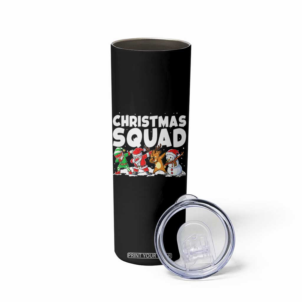 Christmas Squad Skinny Tumbler Santa Dabbing Elf Family Matching Pajamas TS10 Print Your Wear