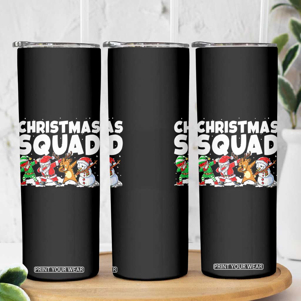 Christmas Squad Skinny Tumbler Santa Dabbing Elf Family Matching Pajamas TS10 Print Your Wear