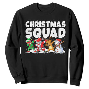 Christmas Squad Sweatshirt Santa Dabbing Elf Family Matching Pajamas TS10 Black Print Your Wear