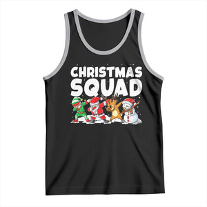 Christmas Squad Tank Top Santa Dabbing Elf Family Matching Pajamas TS10 Black Athletic Heather Print Your Wear