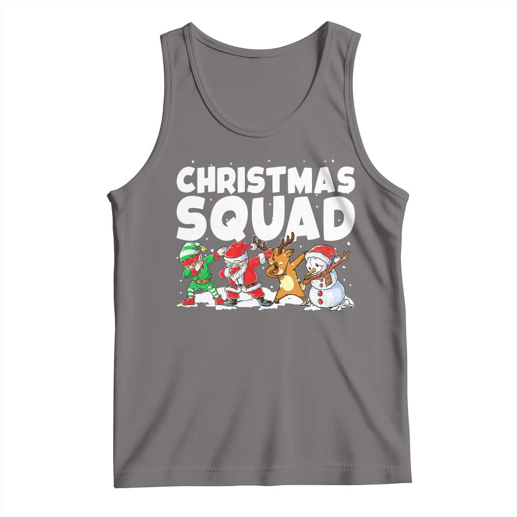 Christmas Squad Tank Top Santa Dabbing Elf Family Matching Pajamas TS10 Deep Heather Print Your Wear