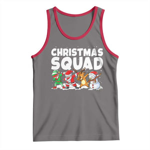 Christmas Squad Tank Top Santa Dabbing Elf Family Matching Pajamas TS10 Deep Heather Red Print Your Wear