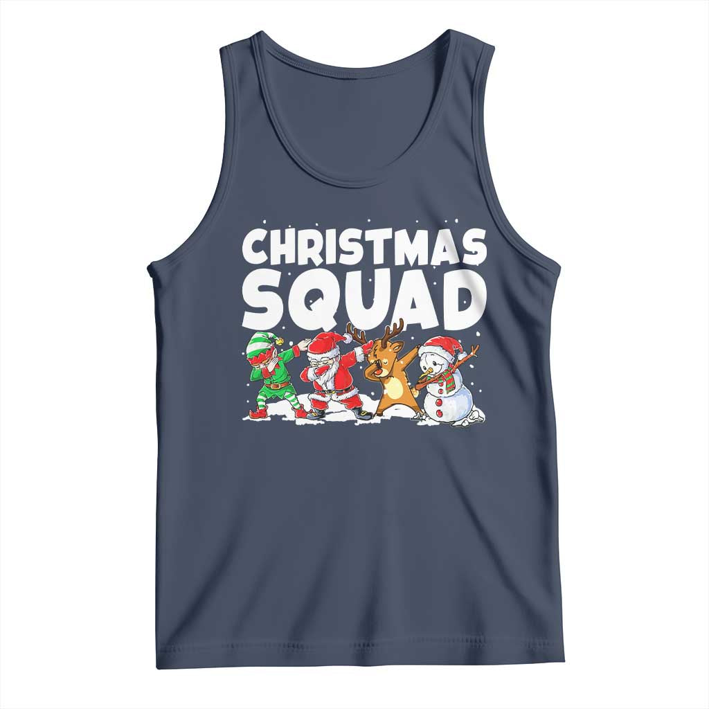 Christmas Squad Tank Top Santa Dabbing Elf Family Matching Pajamas TS10 Navy Print Your Wear