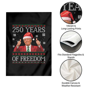 250 Years Of Freedom Christmas Garden Flag 250th Anniversary USA Trump Ugly Xmas TS10 Print Your Wear